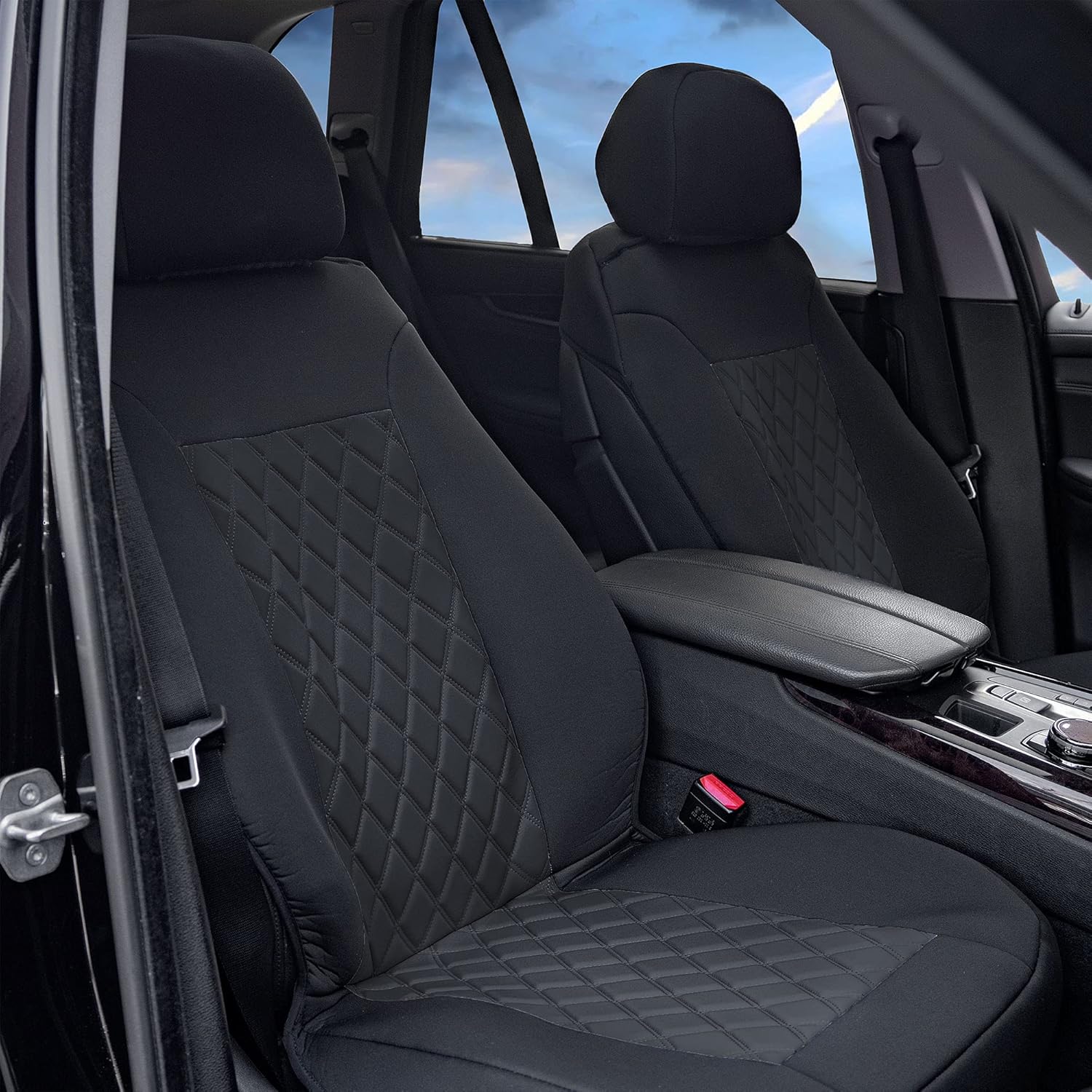 Buу 1 gеt 1 FH Group Car Seat Covers Durable Water Resistant Neosupreme Deluxe Diamond Design Front Set Car Seat Cushions, Airbag Compatible w Gift - Universal Fit for Cars Trucks and SUVs (Black) 🔥 Crаzу Dеаlѕ FH Group Car Seat Covers Durable Water Resistant Neosupreme Deluxe Diamond Design Front Set Car Seat Cushions, Airbag Compatible w Gift - Universal Fit for Cars Trucks and SUVs (Black)
