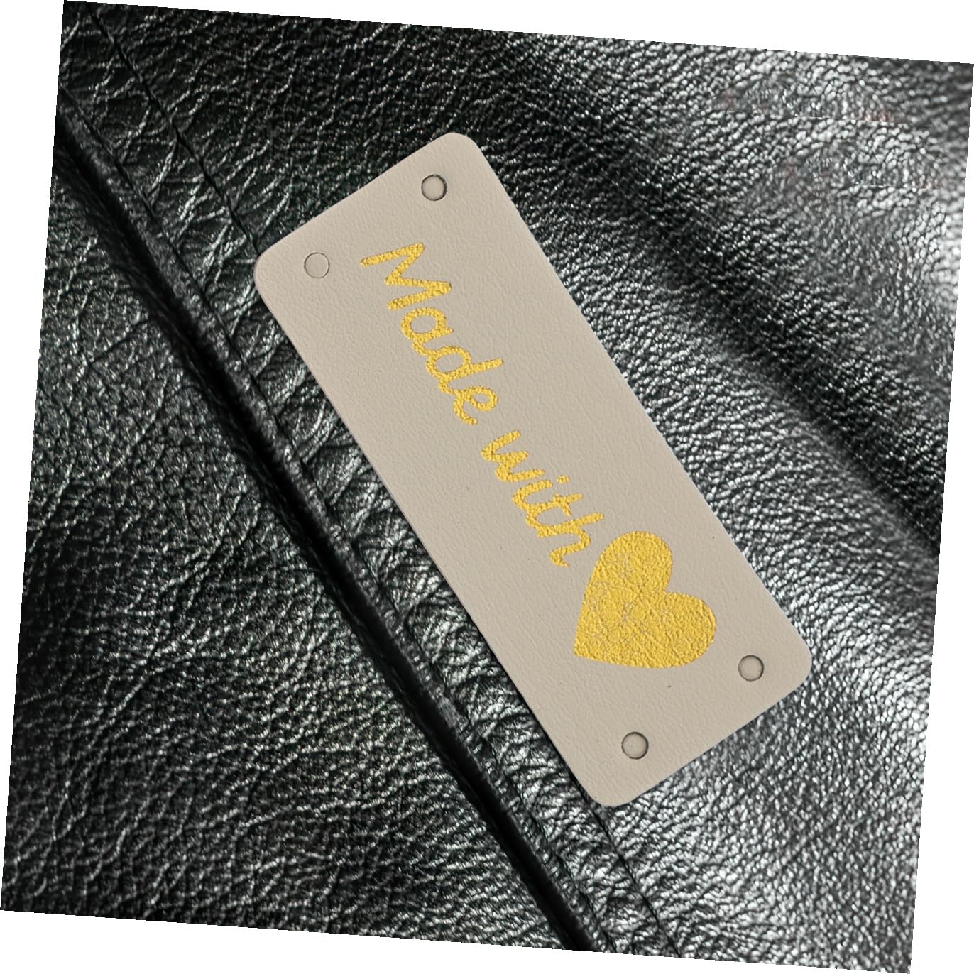 Tofficu 300pièces Étiquettes PU Cuir pour Vêtements Accessoires Et Jaunes Blanches Décoratives Et Personnalisables Parfaites pour Faites Main
