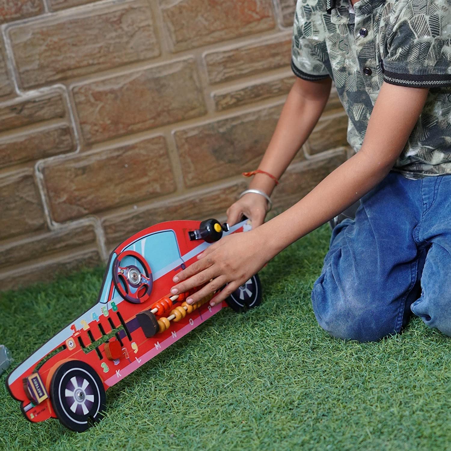 Smartcraft 7+ Preschool Basic Skills Learning: Wooden Racing Red Sports Car Toy Busy Board for Children and Toddlers (B0BGPZCVSP) Amazon Price History, Amazon Price Tracker