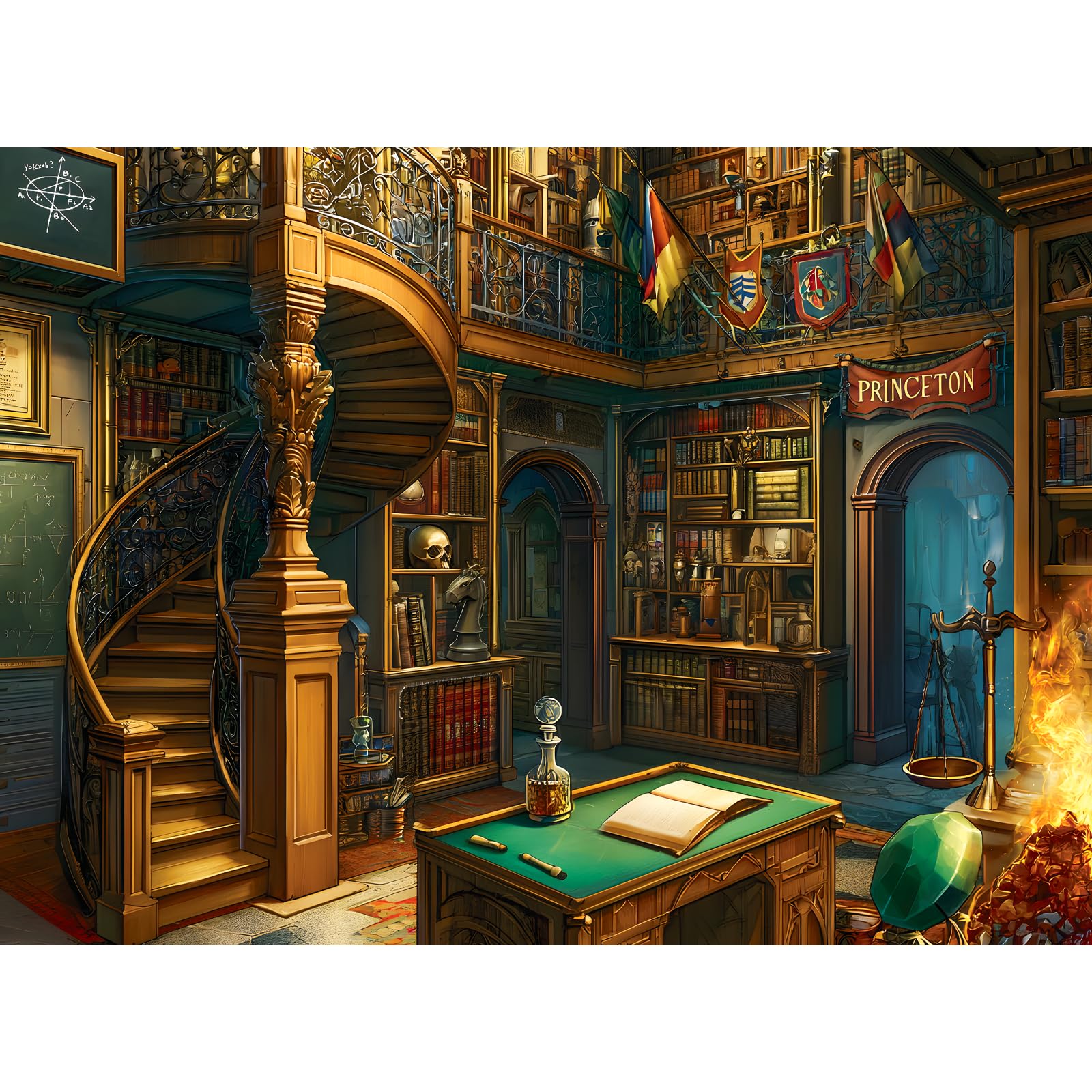 Vintage Magic Library 300 Pieces Jigsaw Puzzle for Adults, 20.5" x 15"