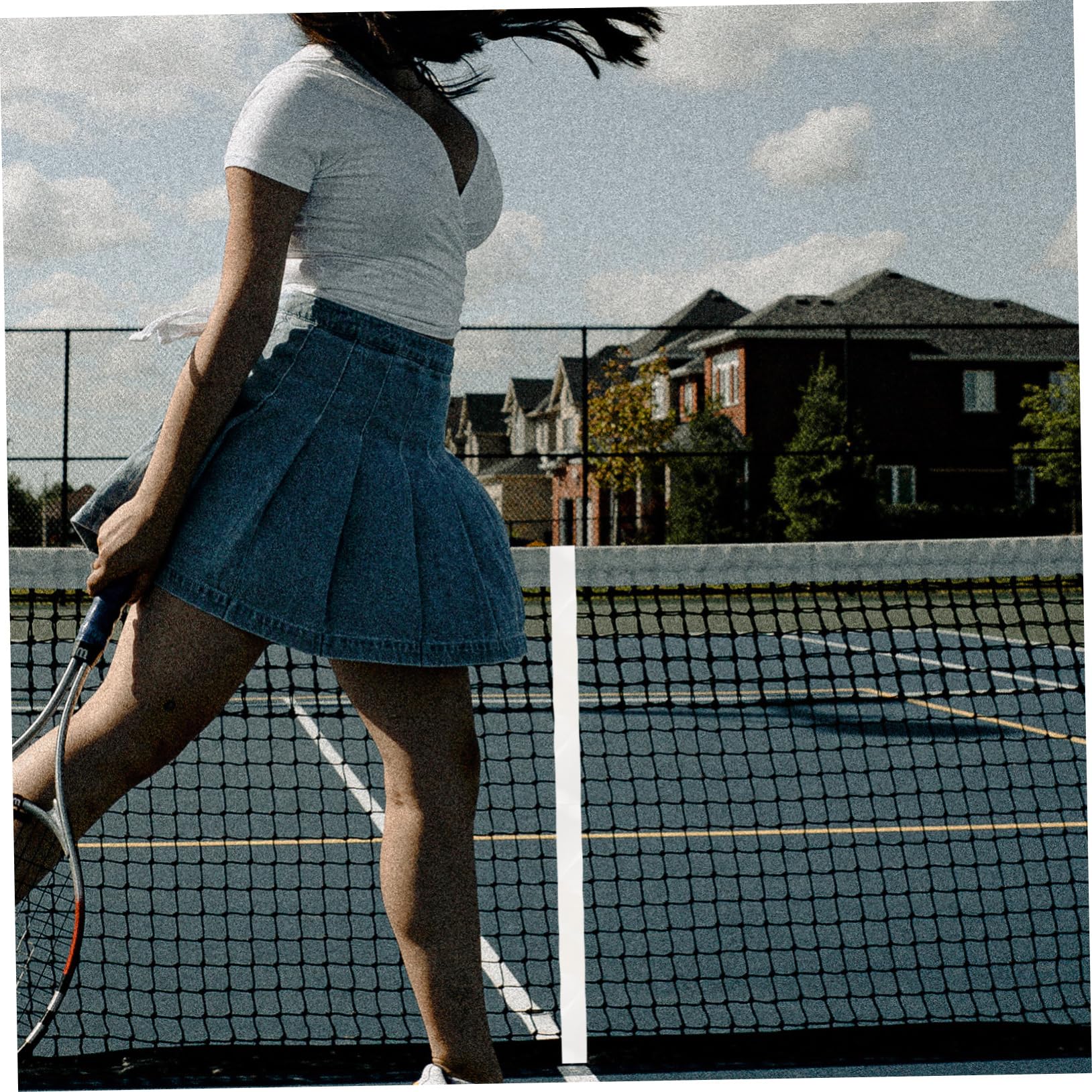 Toyvian Tennisnetz-mittelzone Drinnen Gericht Tragbares Tennisnetz Einstellbar Handhaben Höhe Tennisnetzzubehör Praktischer Tennisnetzgurt Tennisnetzseil Weiß Nylon