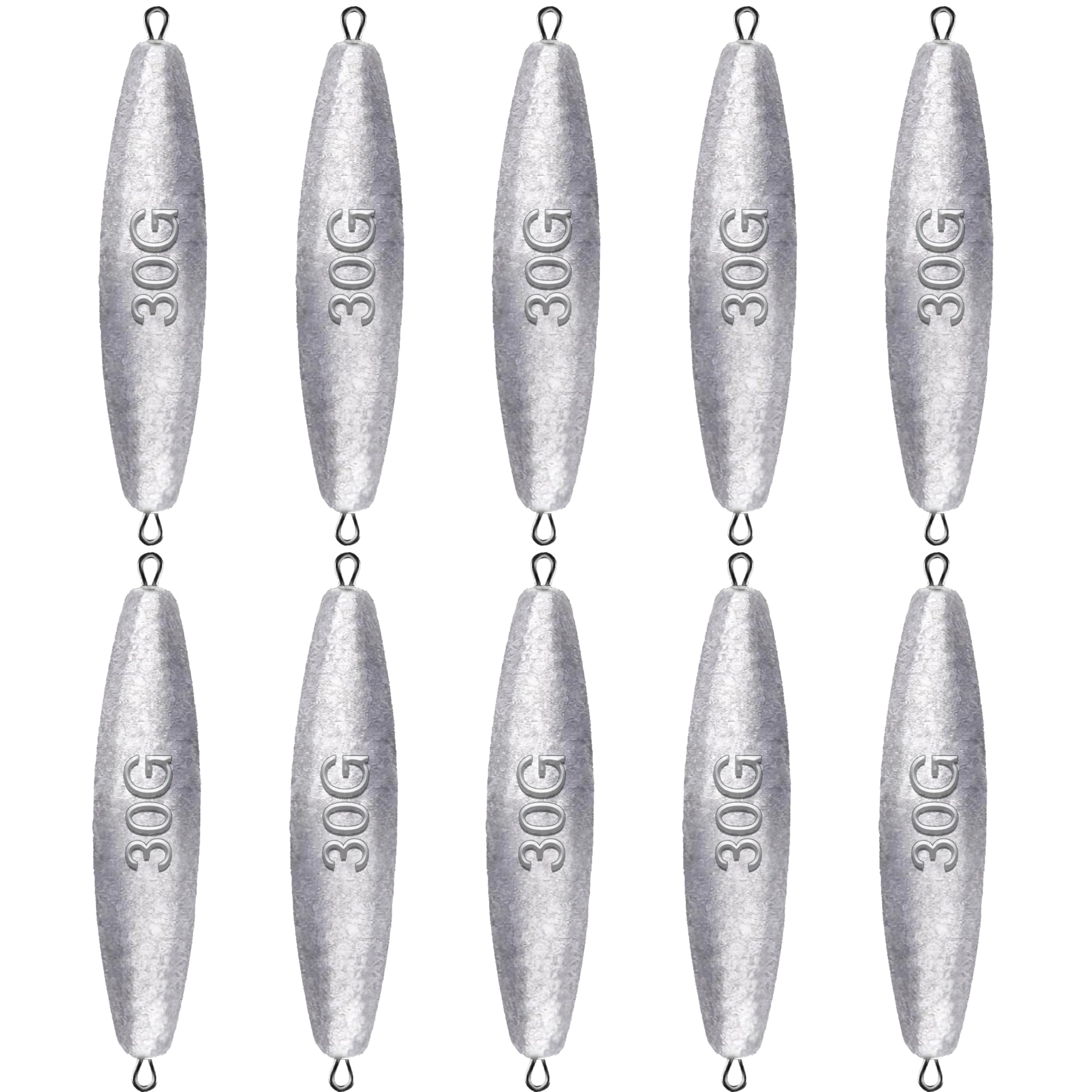 Trolling Weights Inline Fishing Weights Sinkers Double Ringed Weights for Saltwater Freshwater Fishing Get Lures Deeper 1oz to 5oz