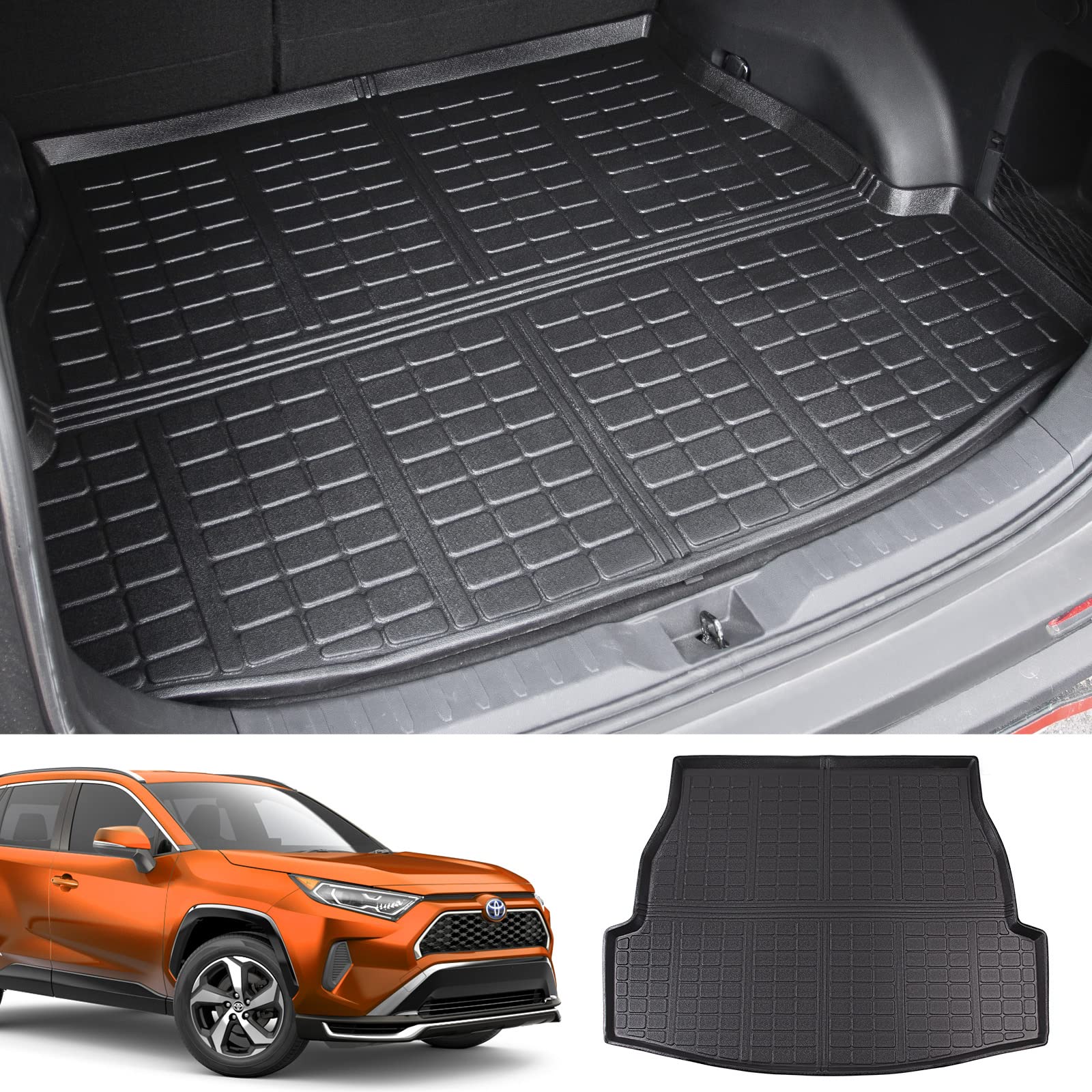 powoq Fit 2019 2020 2021 2022 2023 Toyota RAV4 Trunk Mat TPE Material