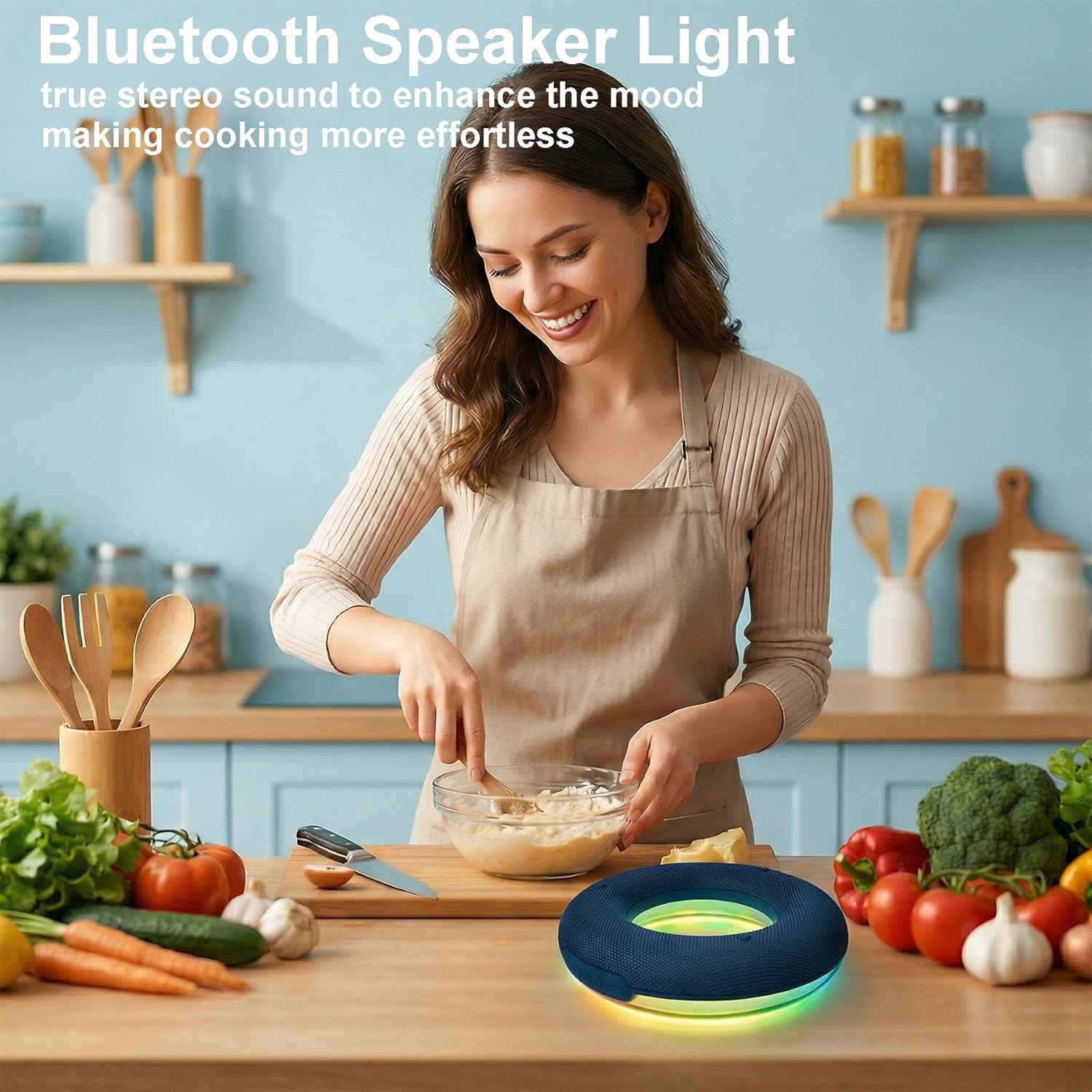 Bluetooth Speaker, Bluetooth Lamp, LED Table Lamp, Wireless Portable Speakers, MP3 Player, Built-in Mic, TWS Pairing, Best Gifts for Girls Boys Teens Women Men Friends Valentine's Day Christmas