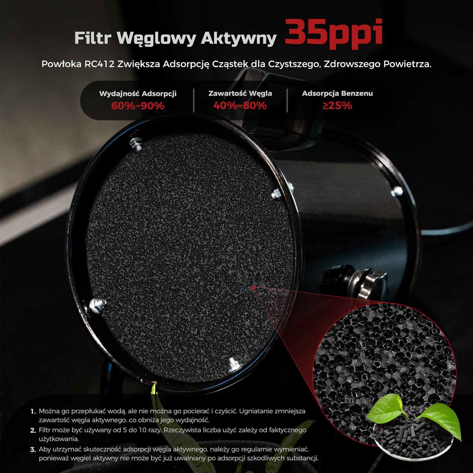 Przenośny Okap Kuchenny 40W 600m³/h Wentylator Wyciągowy ze Stopu Aluminium z 10 Filtrami Węglem Aktywnym/120° Regulowany/Niski Poziom Hałasu - do Wentylacji i Wyciągowej w Wewnętrznym BBQ/RV