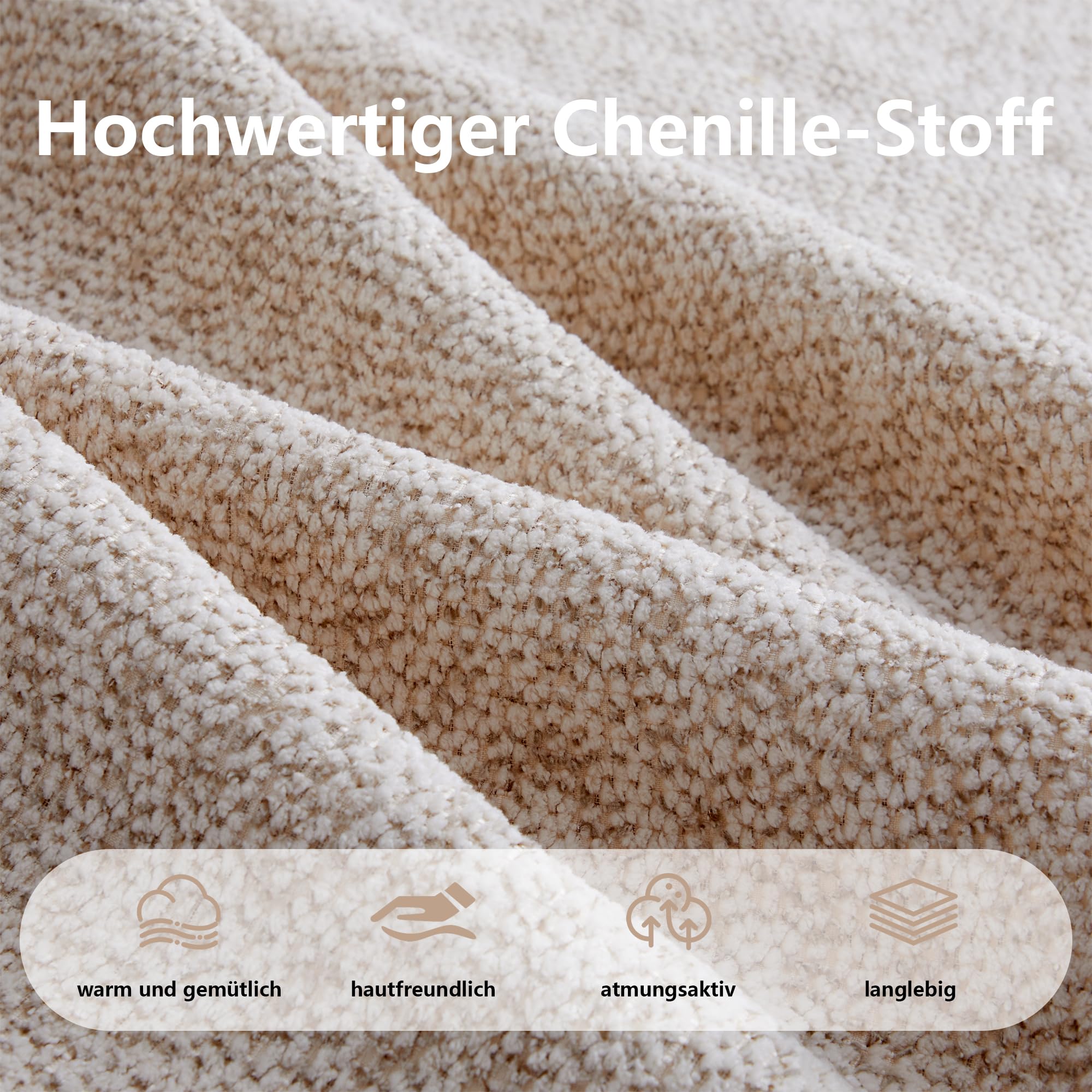 3-Sitzer Modulares Sofa – Boneless Couch aus 32D Hochdichtschaum, Tiefe Sitzfläche, für Wohnzimmer, weicher Cord Stoff – als Cord Sofa mit Schlaffunktion und Bettkasten