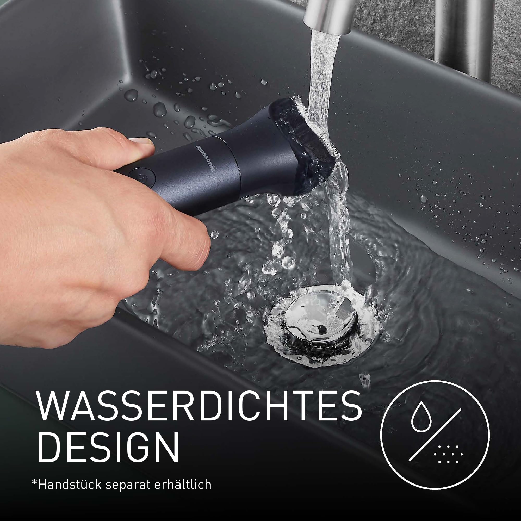 Panasonic ER-CHC1-A301 MULTISHAPE Aufsatz, Haarschneideaufsatz, Modulares Körperpflegesystem, 15 Längeneinstellungen, 4 Kammaufsätze, Schwarz