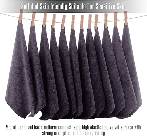 Vista 284 de TENSTARS - Toallas de mano para baño con dobladillo de seda, secado rápido, toalla absorbente de microfibra ultrasuave para baño, fitness, gimnasio