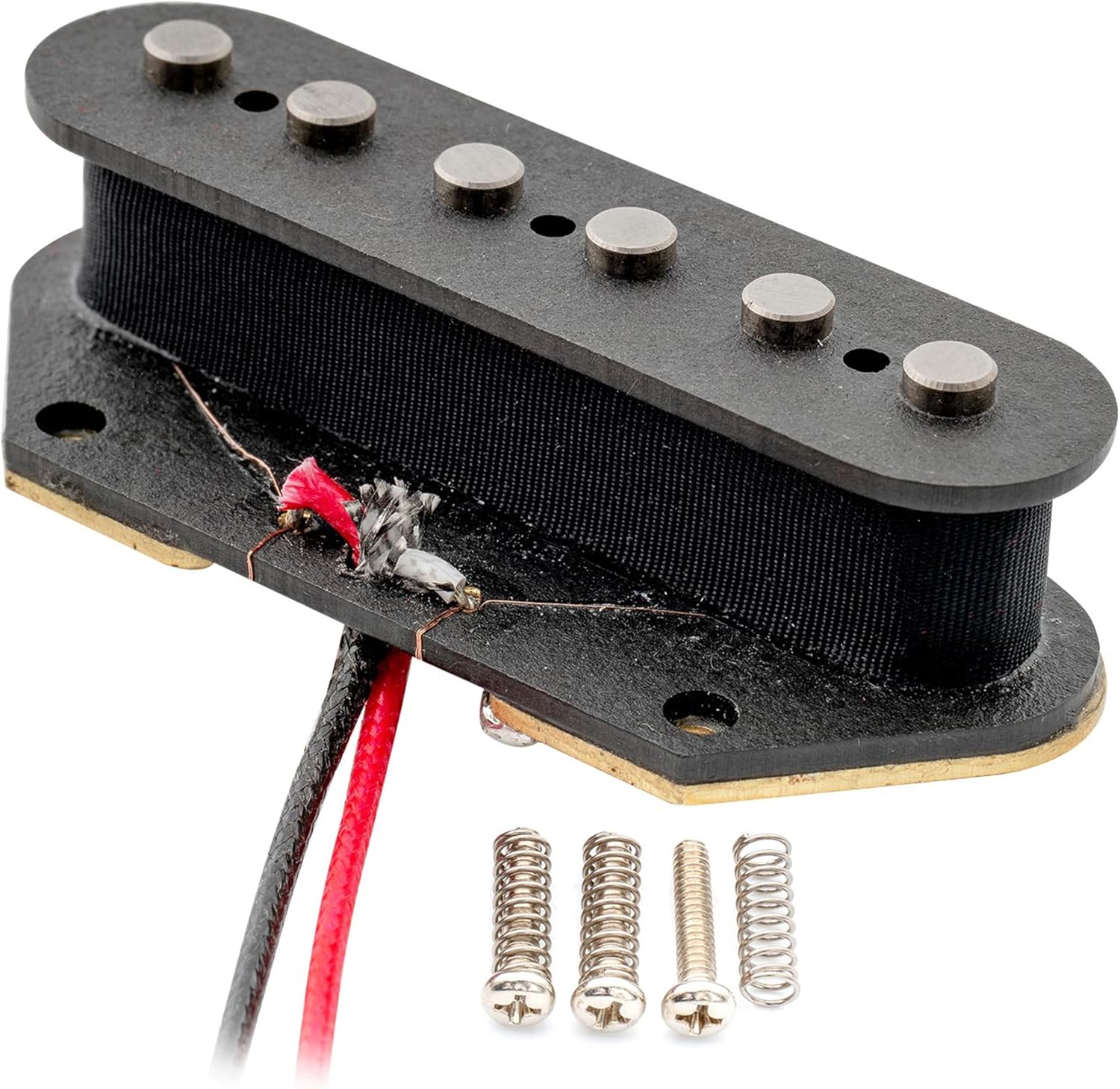 Artec TRA44 Alnico 5 Standard Bridge Pickup 6.5K for Tele Style Electric Guitar, Black