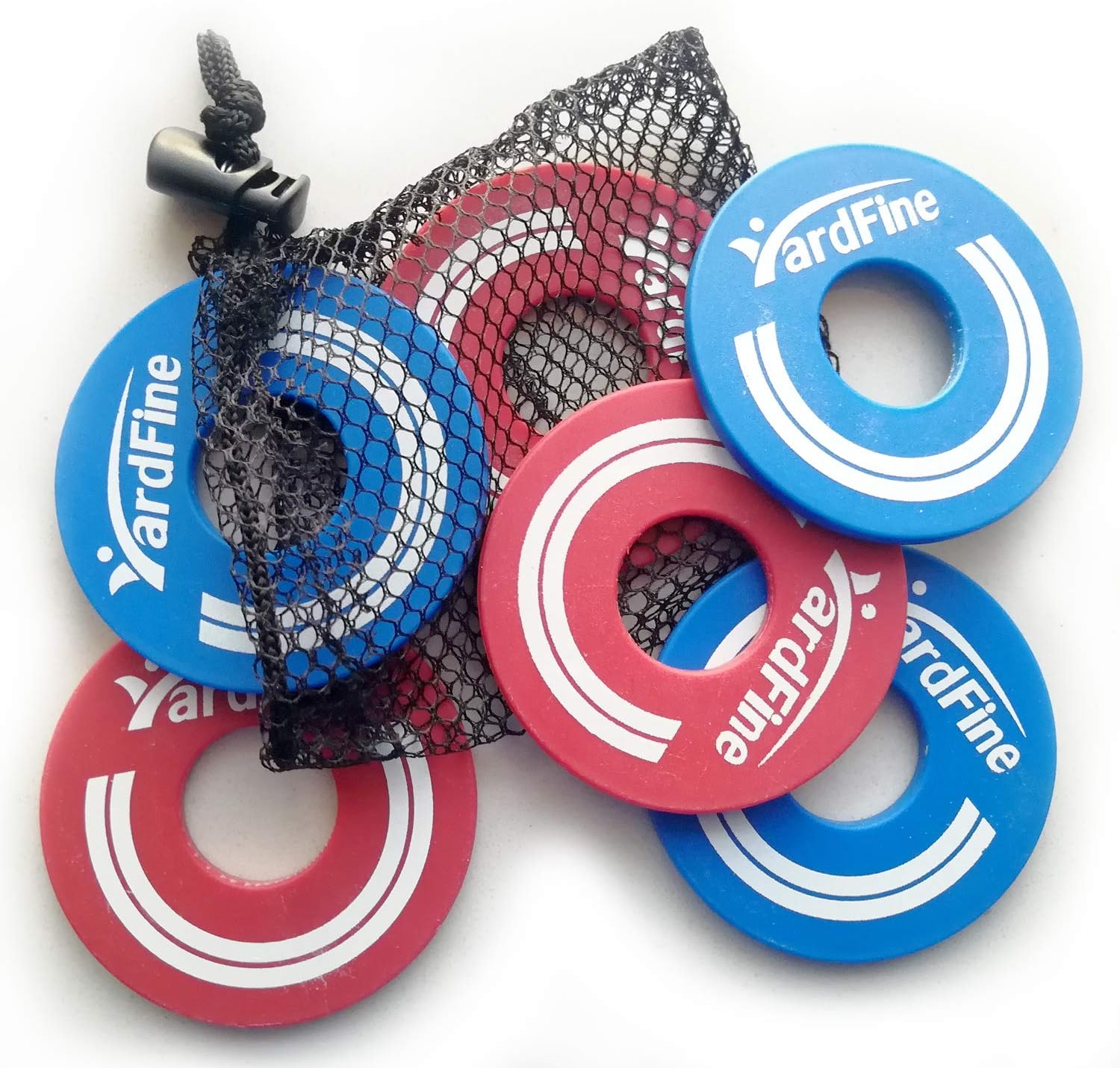 Washer Game Replacement Sets for Washer Toss, Sets of 6 Replacement Washers Game, Choose from Steel, Plastic Coated Steel(3 Blue & 3 Red)