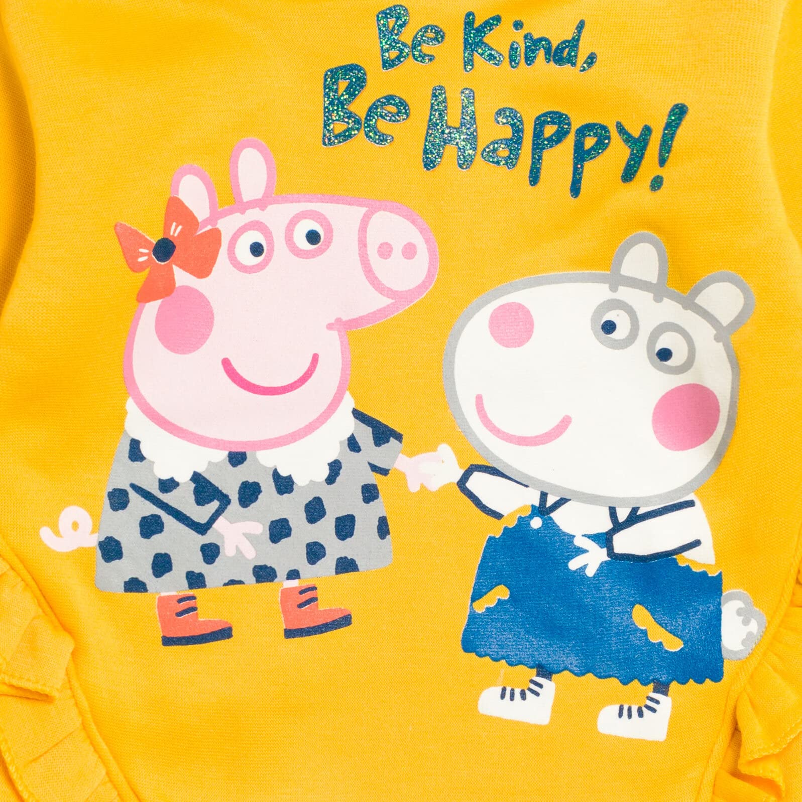Peppa Pig Maglione da ragazza, con cappuccio e leggings, in pile, per bambini piccoli e grandi