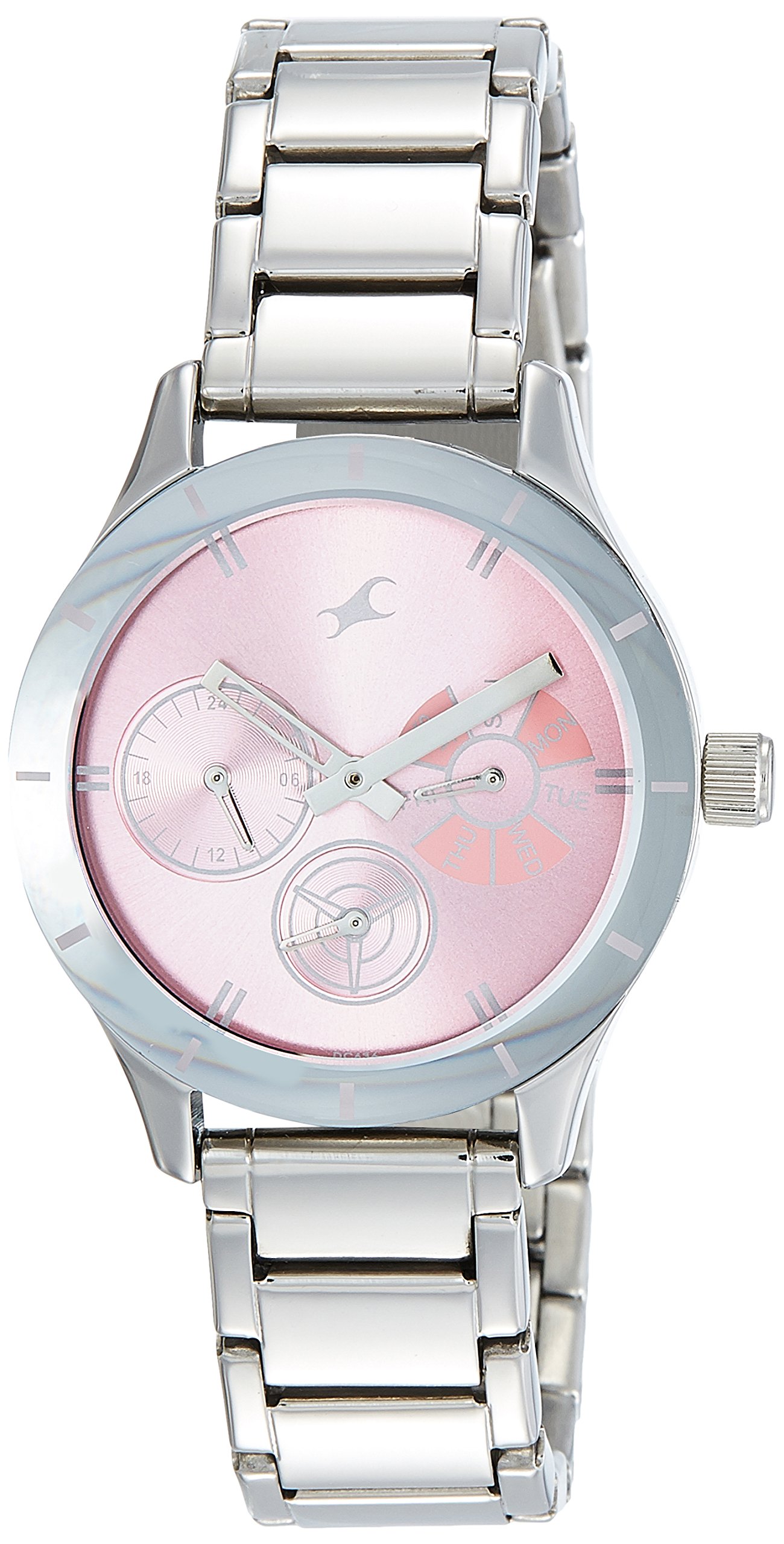 Fastrack Women Stainless Steel Analog Pink Dial Watch-Nl6078Sm07, Band Color-Silver (B07319RVKF) Amazon Price History, Amazon Price Tracker