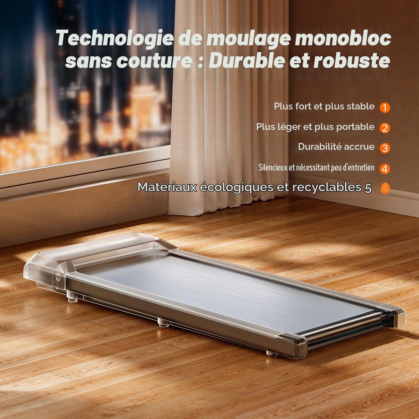 MERACH Tapis de course 3 en 1 avec télécommande