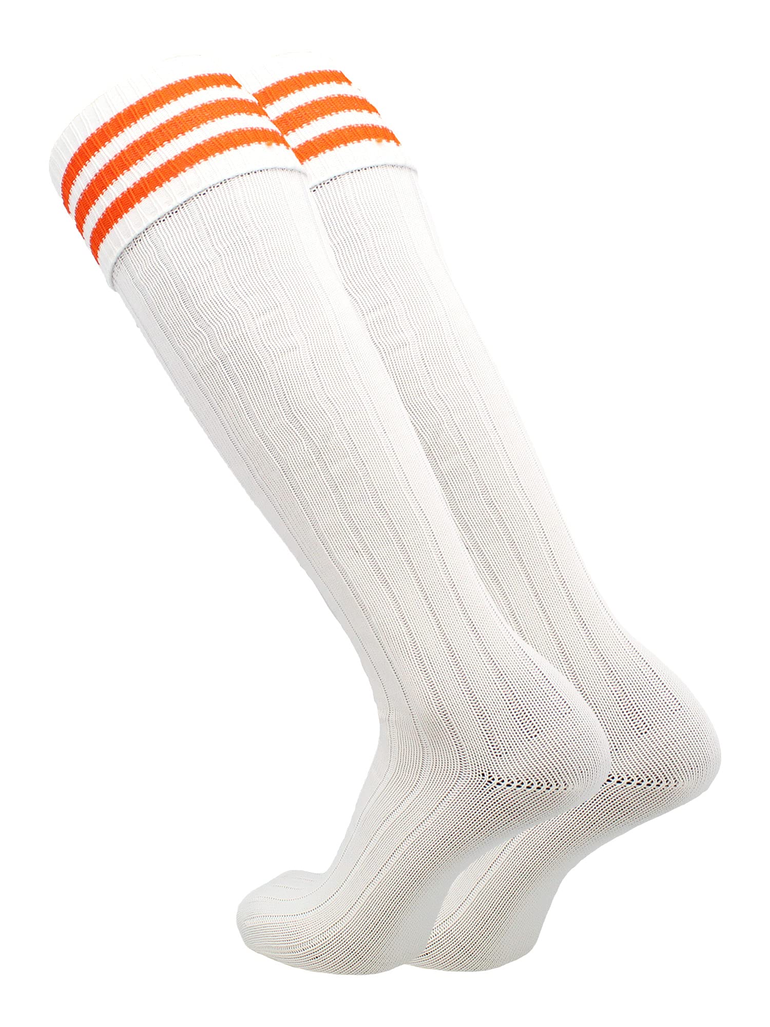 Fußballsocken im Euro-Stil mit 3 Streifen und herunterklappbarem Oberteil