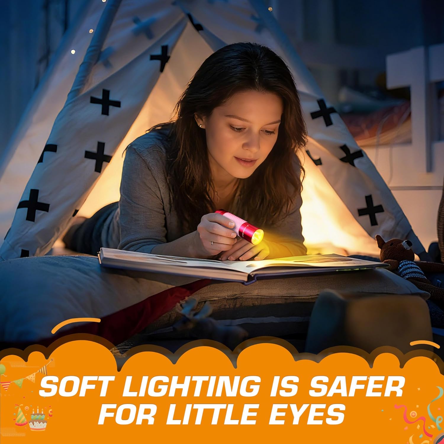 EverBrite 3-Pack Mini Flashlights, Glow in Dark Flashlights, Aluminum LED Flashlights Outdoor Favors Assorted Colors for Camping, Hiking, Indoor, 9XAAA Batteries Included - Image 8