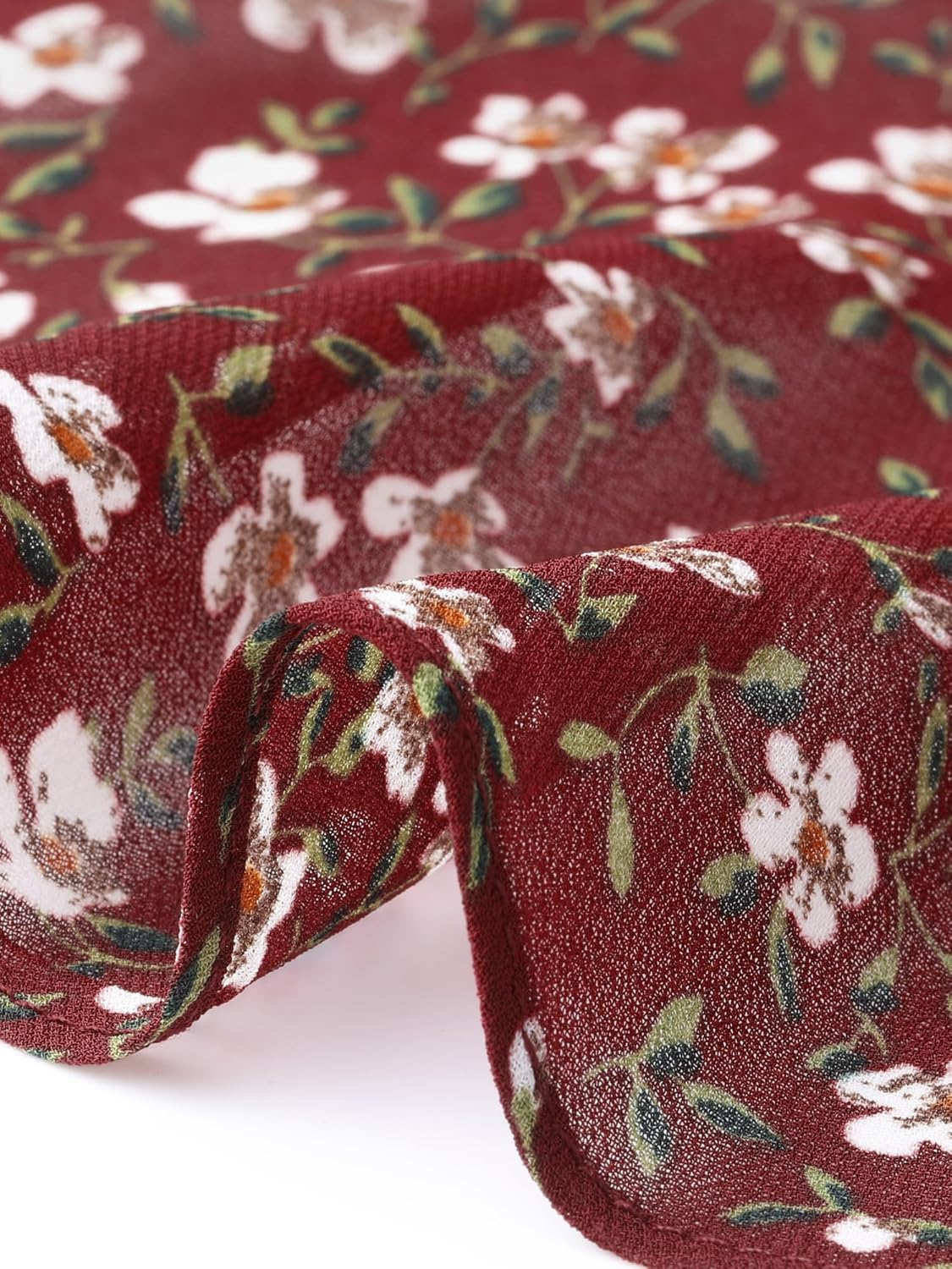 Allegra K Women's Summer Dresses 2025 Wrap Ruffle High Low Hem Round Neck Keyhole Back Sleeveless Floral Dress - Image 5