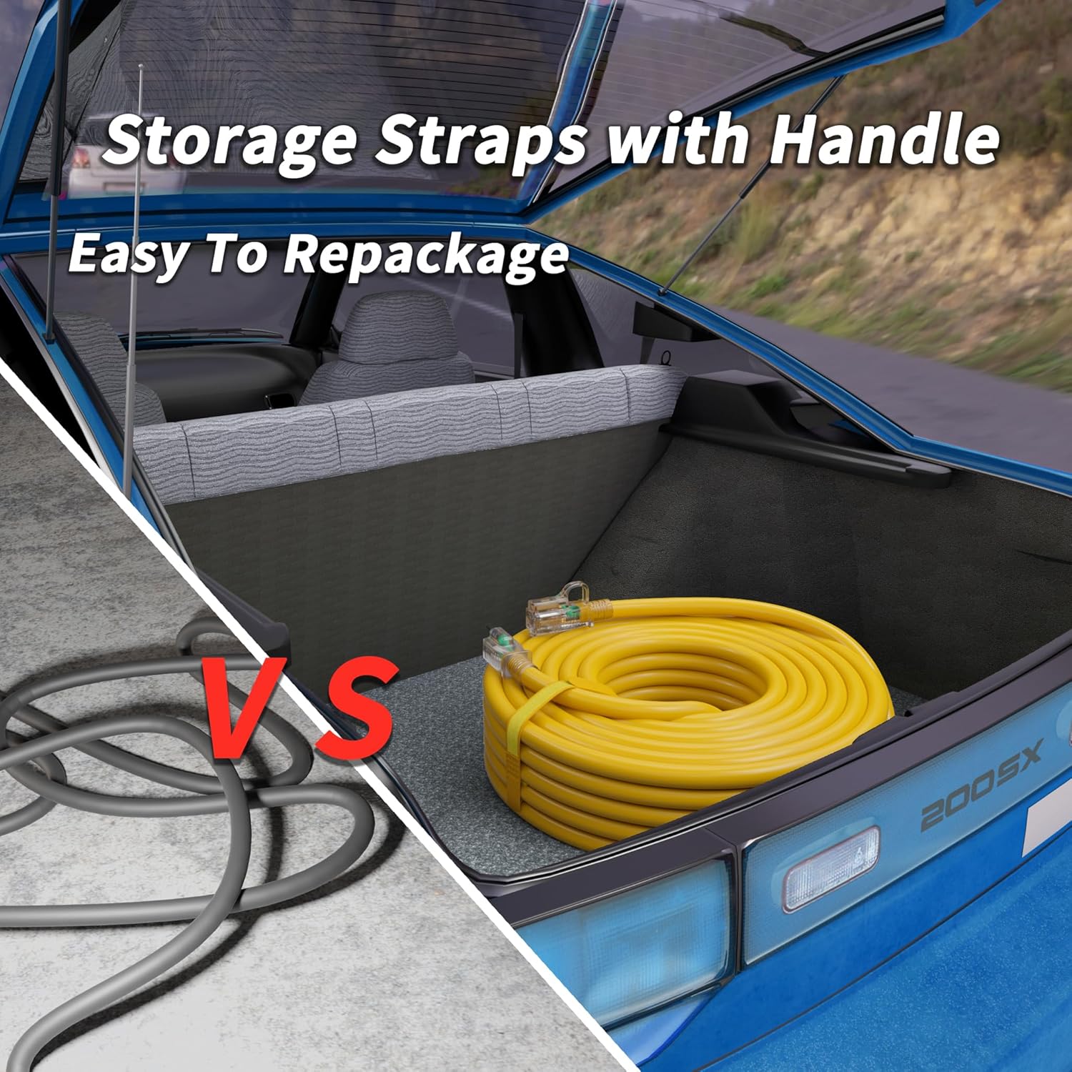 14/3 Gauge Yellow Outdoor Extension Cord 75 ft Waterproof with Lighted Indicator, Cold Weatherproof -40°C, Flexible 3 Prong Extension Cord Outside,13A 1625W 14AWG SJTW, ETL Listed