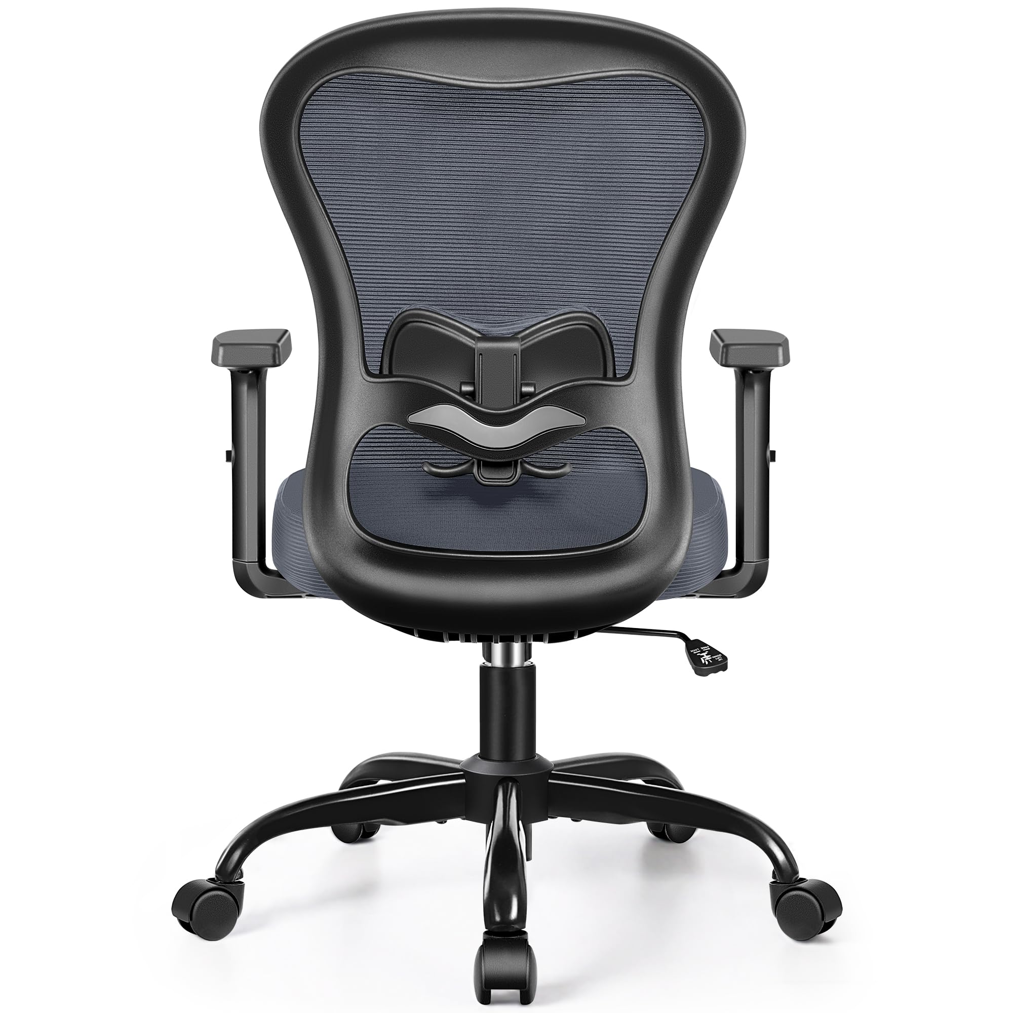 Photo 1 of Primy Office Chair Ergonomic Computer Desk Chair, High Back Breathable Mesh Chair with Adjustable Lumbar Support 2D Armrests, Executive Rolling Swivel Comfy Task Chair with Wheels for Home Work Gaming PR959 Dark Gray