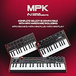 Akai Professional MPK Mini Plus - USB MIDI Keyboard Controller with 37 Mini Keys, 8 MPC Pads, Sequencer, MIDI/CV/Gate I/O, Music Production Software and Native Instruments Sound Package