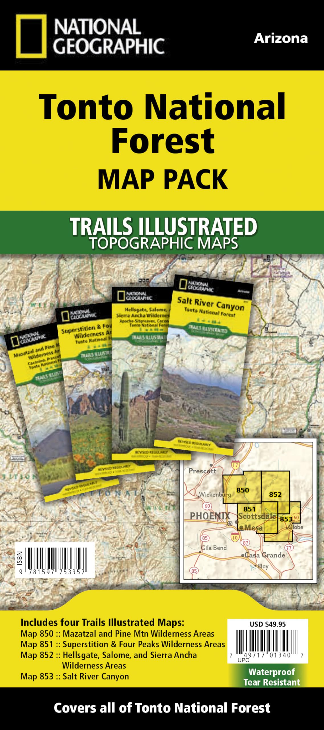 Tonto National Forest (Map Pack): Trails Illustrated Maps (National Geographic Trails Illustrated Map)