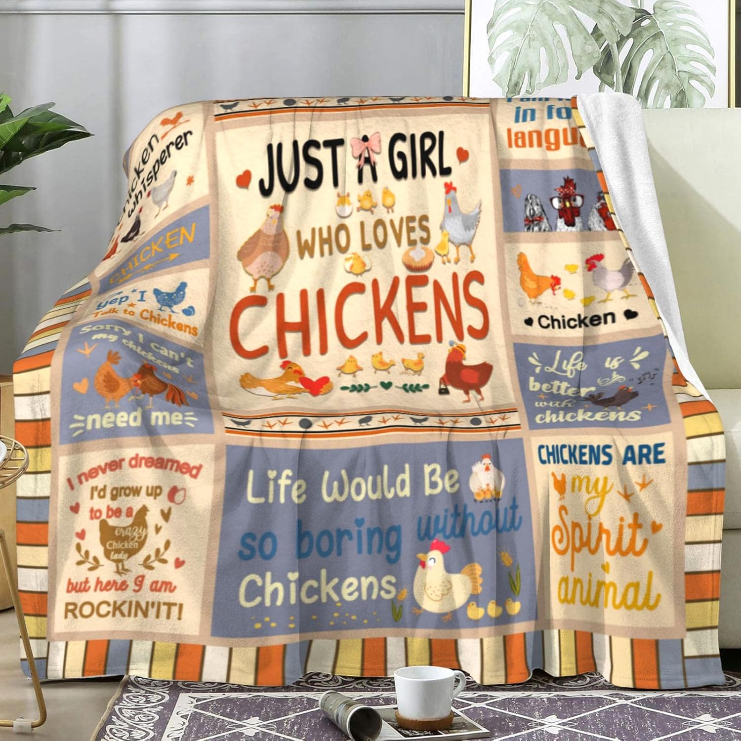 Cute Chicken Blanket Gifts for Kids Boys Girls Adults,Funny Chickens Throws and Blankets Stuff Chicken Gifts for Women Chickens Lovers Couch Sofa Bed Themed Gift Decor 50"x40" - Image 2