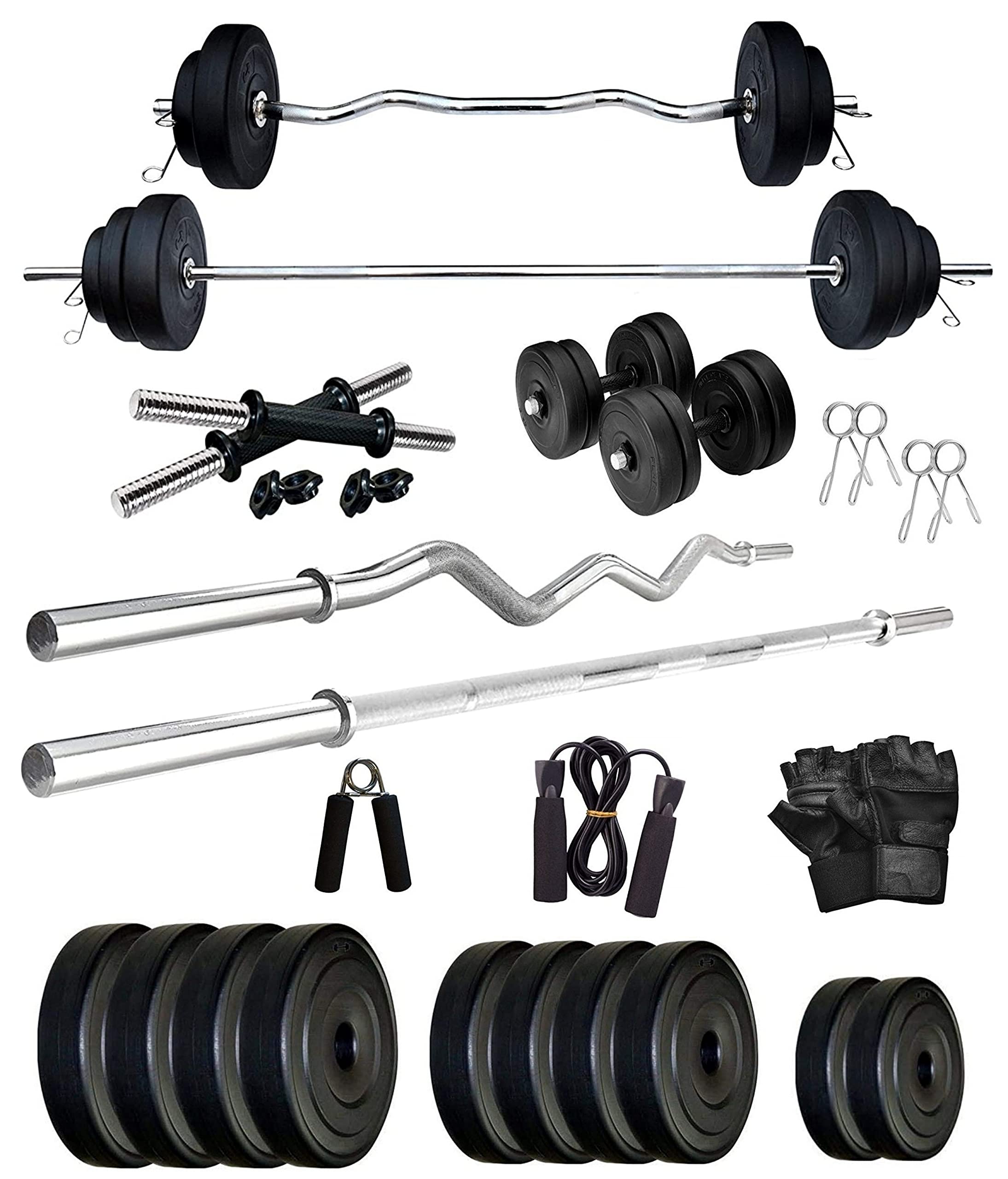 StarX PVC 8KG Weigt with 3Ft Curl Rod and 5Ft Straight Rod with Accessory Home Gym Combo (B099ZQLCFB) Amazon Price History, Amazon Price Tracker