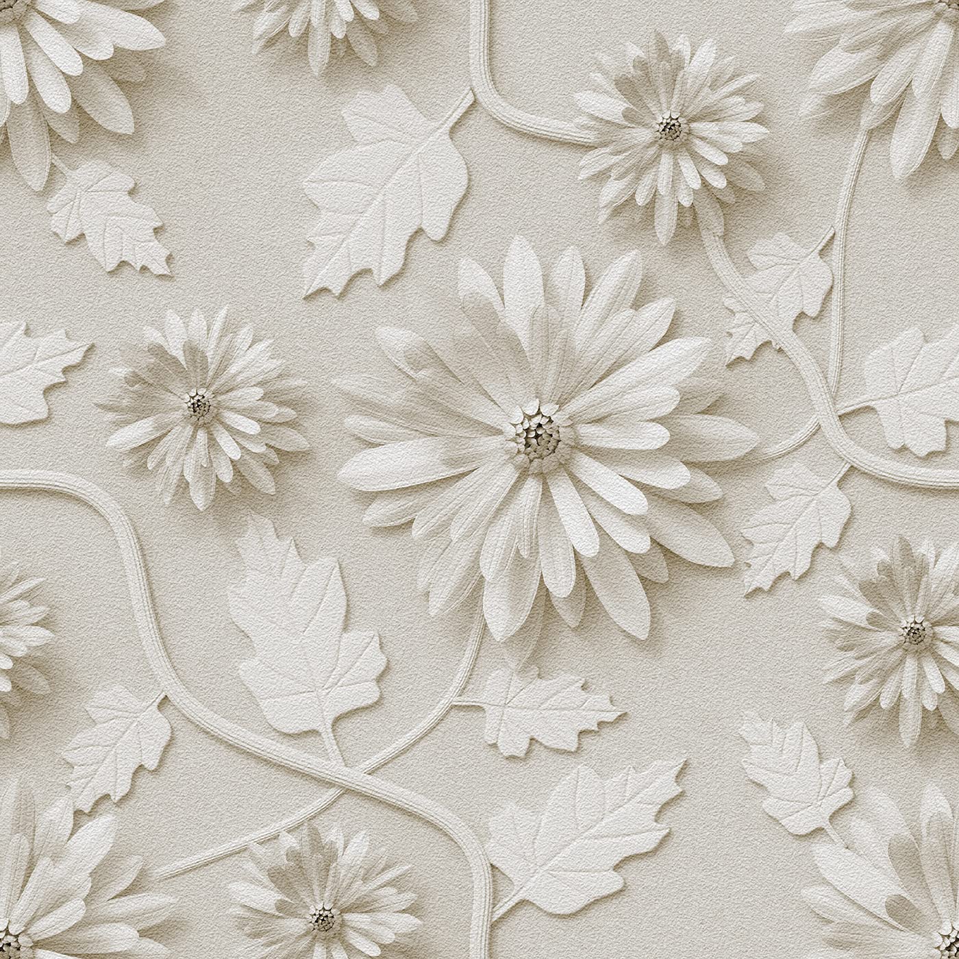 Unique Graphics 3D Floral Self Adhesive Textured Wallpaper Waterproof & Scratch Resistant (41 X 244 cm, White) (B091ZCZTPJ) Amazon Price History, Amazon Price Tracker