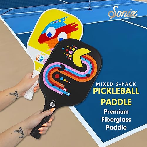 Miniatura 6 de Sonix Juego de 2 palas de pickleball  Aprobado por USAPA  Superficie de fibra de vidrio, núcleo de panal  Paquete de 2 paletas mixtas
