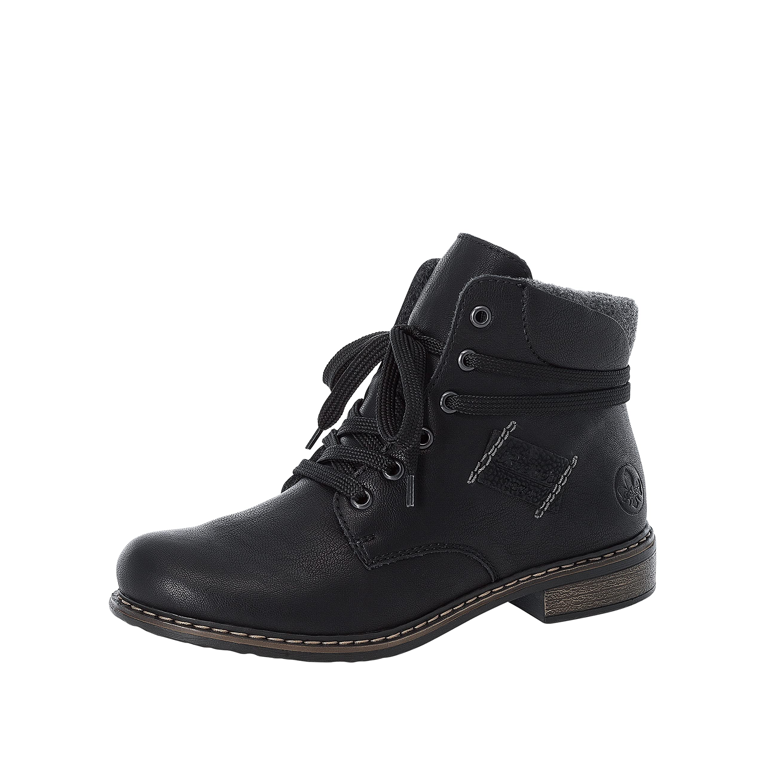 Rieker Schnürstiefel Schwarz