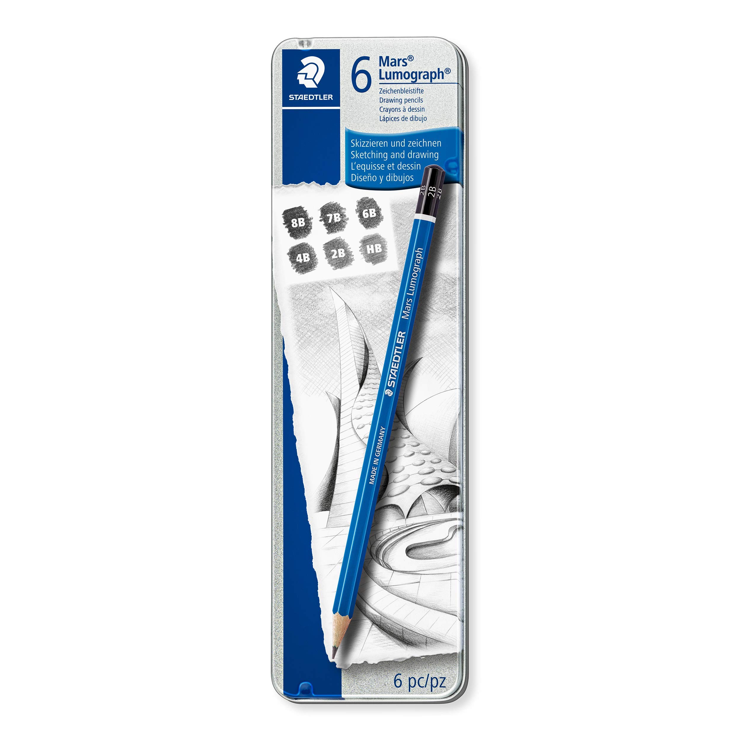 Staedtler Lumograph Graphite Drawing and Sketching Pencils 100G6, Set of 6 Degrees in an Attractive Storage Tin - New (B0999DGVF2) Amazon Price History, Amazon Price Tracker