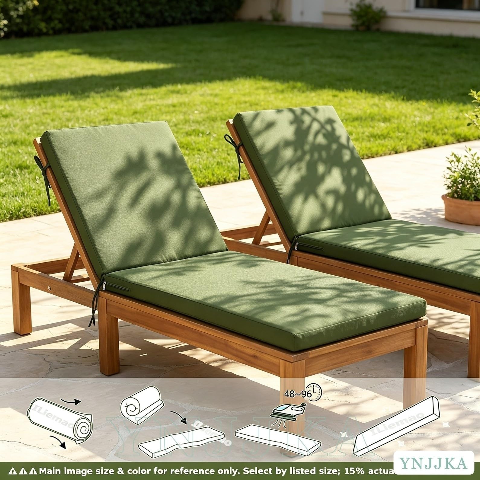Sitzkissen Outdoor Wasserdicht für Bank, Bankauflage Outdoor Wasserfest 80%
