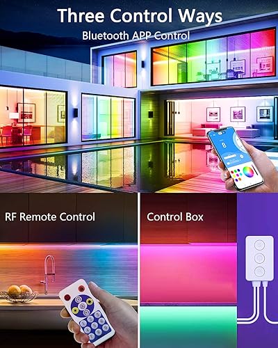 Miniatura 4 de ALITOVE WS2812B Controlador Bluetooth Music Sync WS2811 Controlador LED RGB direccionable con RF remoto doble salida de señal DC 5V  24V para SK6812