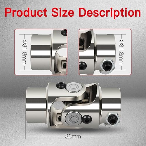 Miniatura 6 de cciyu Juntas de dirección 34 Redondo a 34" DD U-Joint Eje