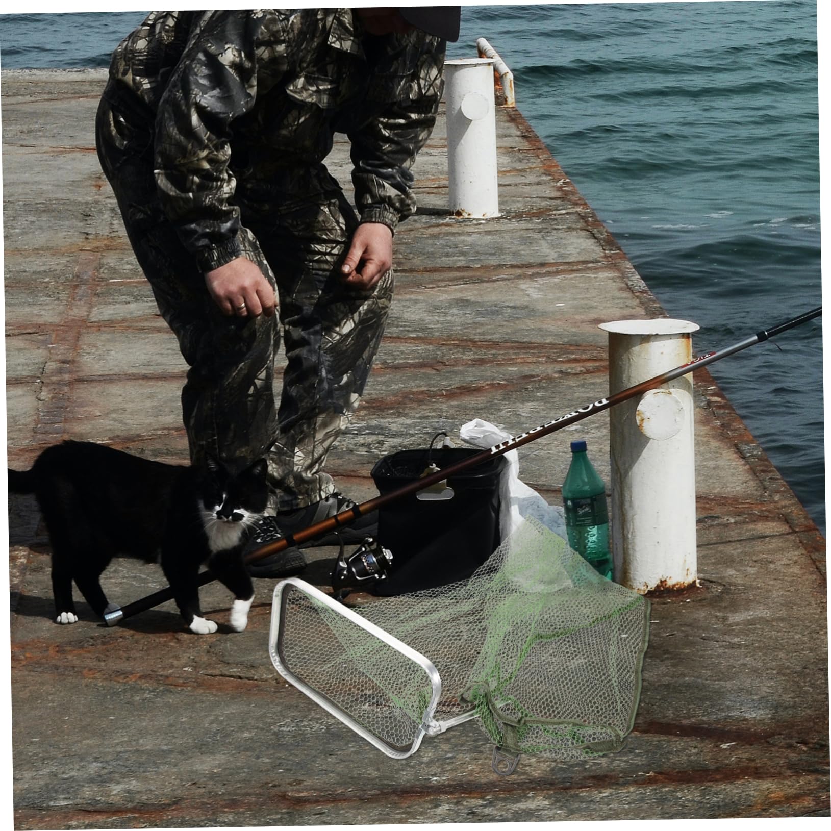 Toddmomy Red De Protección para Pesca Malla Plegable para Agua Red Bolsa para Red De Pesca Red Plegable para Trucha Red para Pesca con Mosca Red De Aterrizaje Red De Pesca