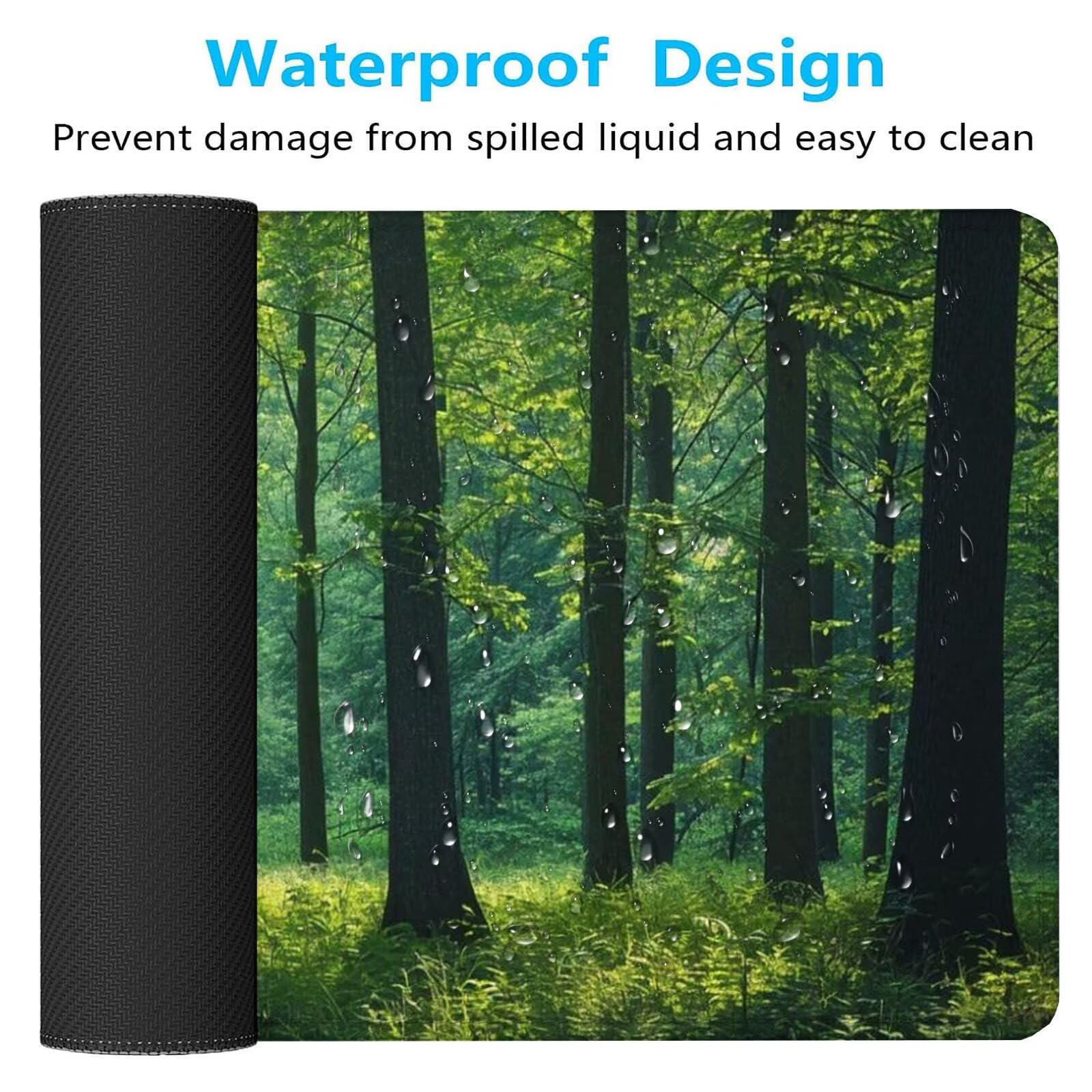 Leśna podkładka pod mysz duża podkładka na biurko gracz zielona podkładka pod mysz XXL 1600 x 800 x 3 mm niestandardowa podkładka pod mysz, ochraniacz na biurko matowe akcesoria biurowe, do domu Deco