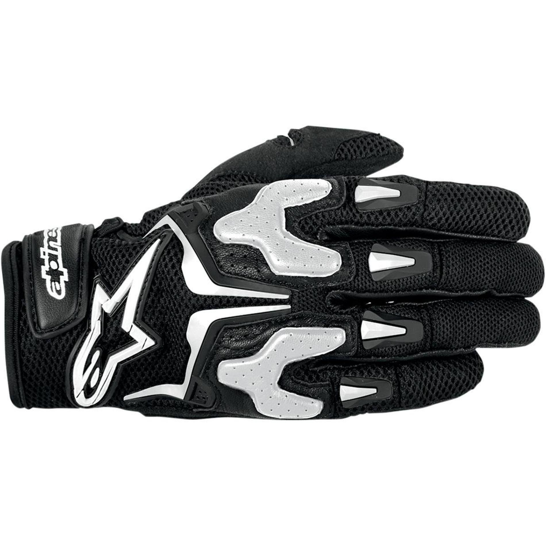 Alpinestars SMX-3 Air Men's Leather/Mesh On-Road Racing Motorcycle Gloves - Black/White / Medium