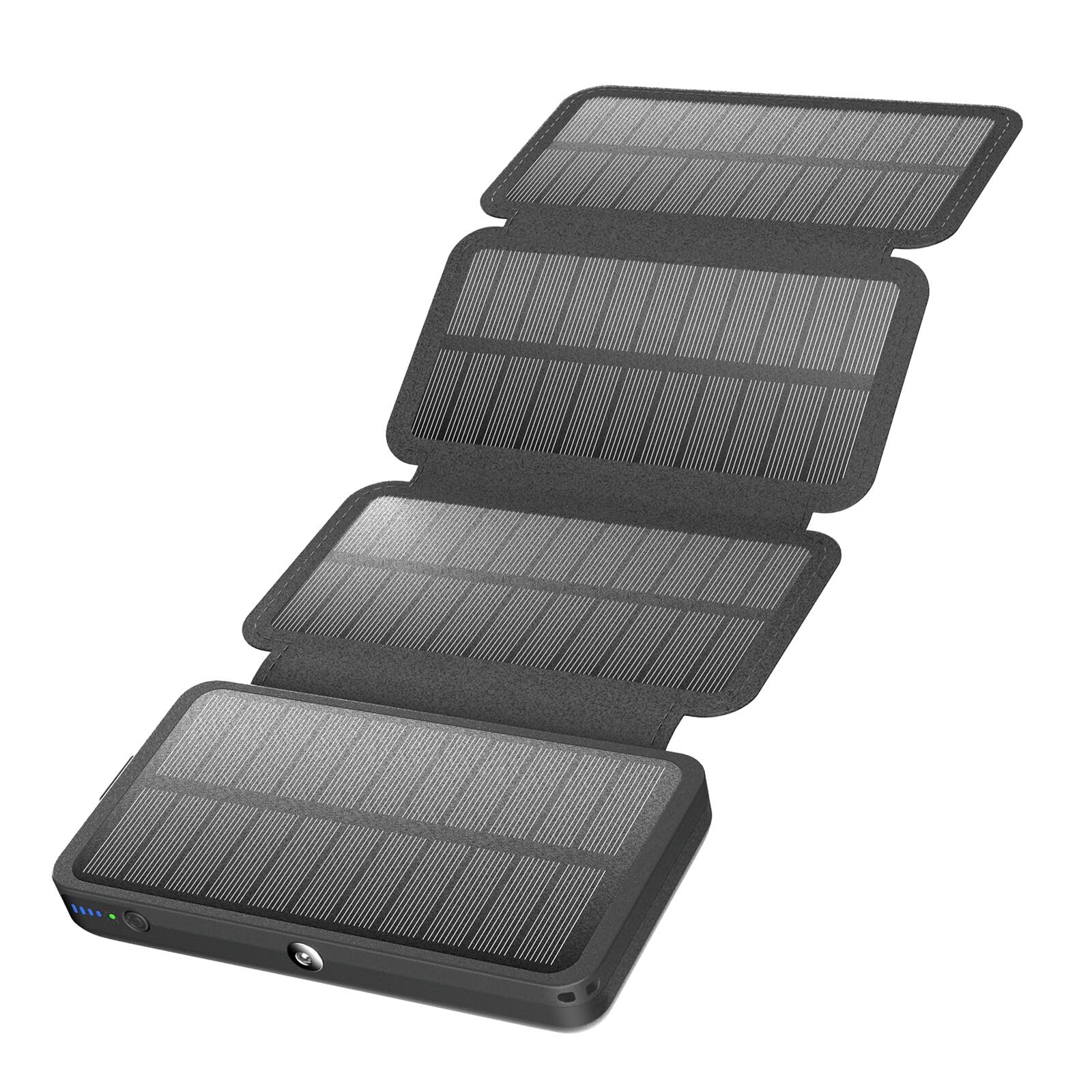 Solar Charger 22.5W Fast Charging - A ADDTOP Solar Power Bank - Portable Phone Battery with 4 Solar Panels PDQC 3.0 External Battery Pack with 2 USB-A Out & 1 USB-C Out/In for Phones Tablets