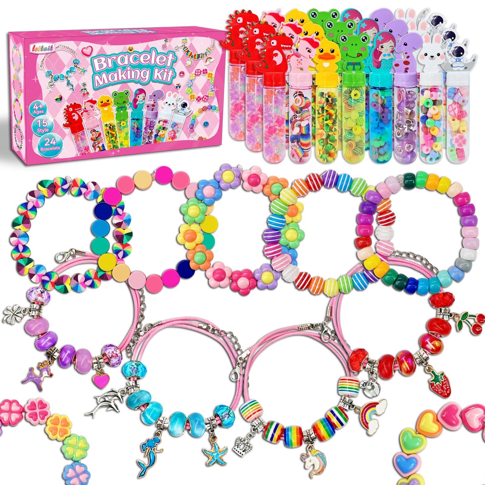 Amazon.com: leitait 24 Pack Bracelet Wands,Charm Bracelet Jewelry