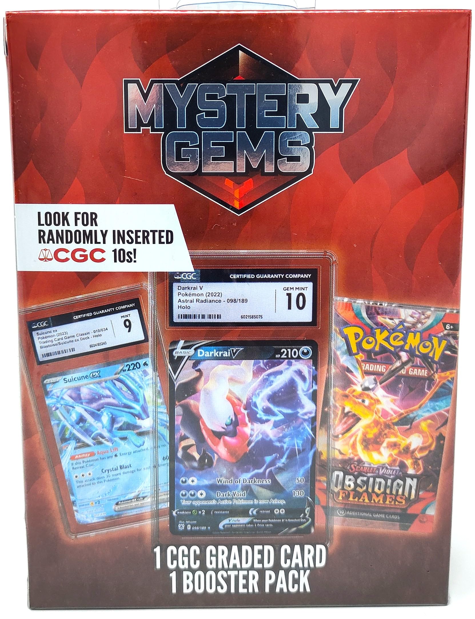 Pokemon Mystery Gems - 1 CGC Graded Card and 1 Booster Pack Per