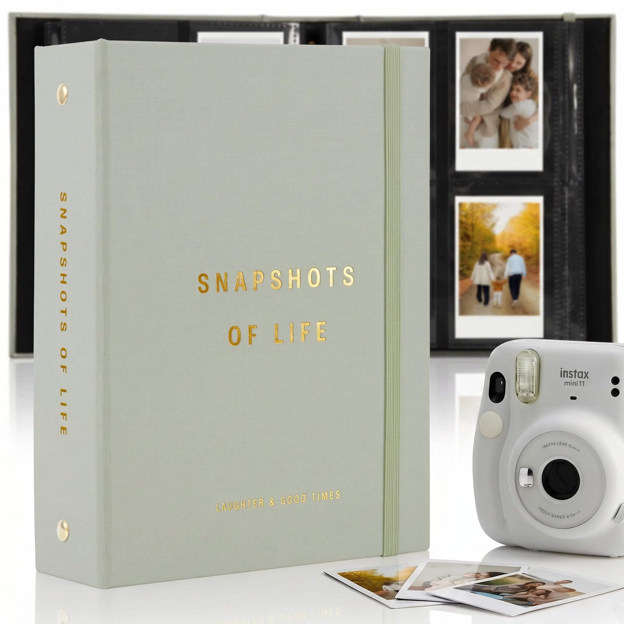 Beautiful Photo Album for 2x3 in Polaroid Photos - Safely Holds Your 240 Pictures Of Unique Memories - The Perfect Instax Mini Compatible Photo Book To Store Pictures Or Trading Collection Cards
