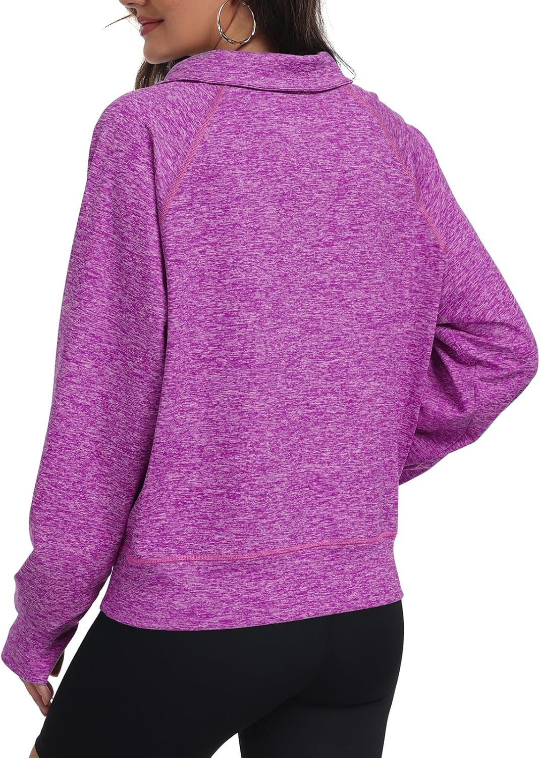 Kimmery Womens Half Zip Fleece Sweatshirt for Women Pullover Sweatshirts with Kangaroo Pocket Athletic Daily Outfits - Image 6