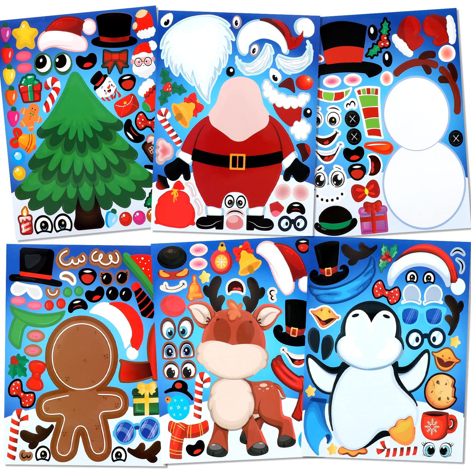 Buy HOWAF 24 Christmas Stickers Make Your Own Stickers Christmas Party