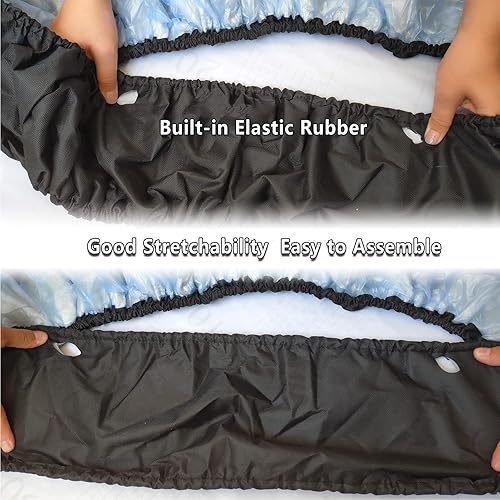 Miniatura 3 de Mini trampolín cubierta de resorte de 36 pulgadas, almohadilla de seguridad para trampolín redondo de 6 agujeros, tela Oxford resistente a