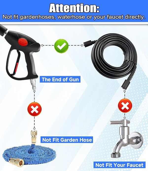 M MINGLE Swivel Pressure Washer Gun, 40 Inch Power Washer Wand with 3/8" Quick Connect, 4000 PSI High Pressure Spray Gun for Car Wash, 5 Nozzle Tips by M MINGLE - Image 2