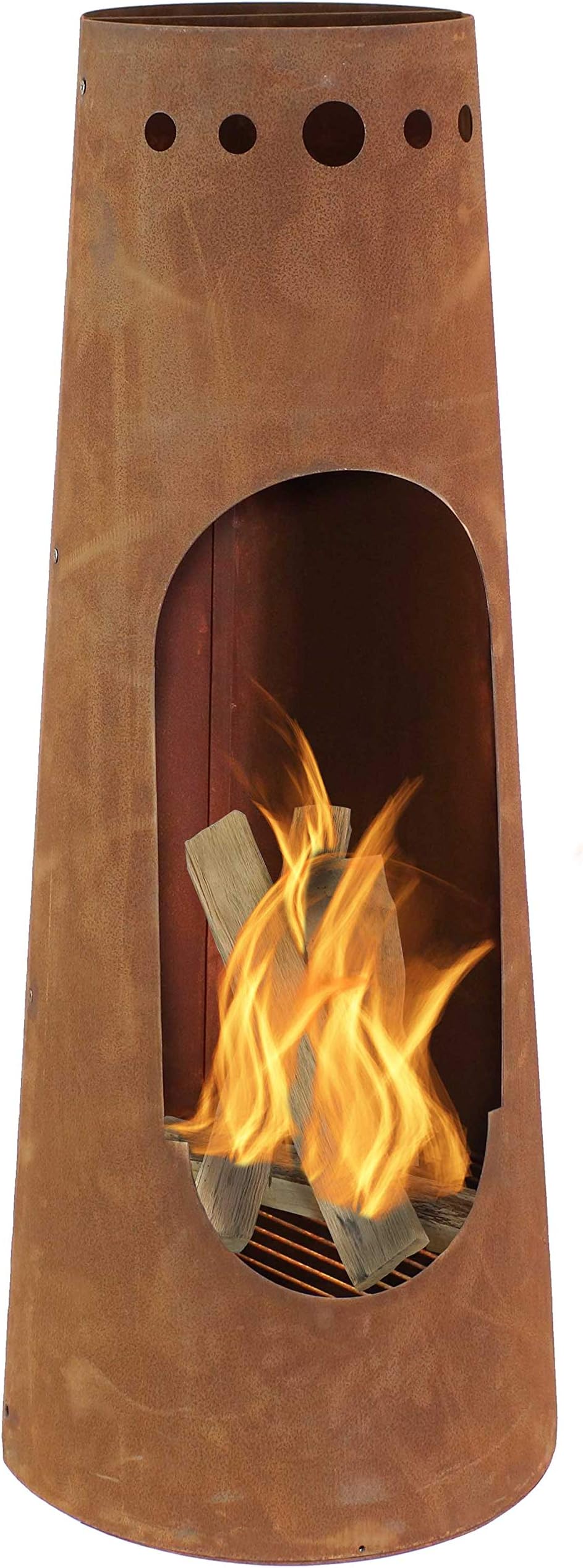 The Blue Rooster Prairie Chiminea Outdoor Fireplace Wood