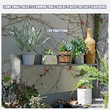 Amazon.co.jp: ガーデン盆栽作業台、屋外ガーデン庭園収納棚