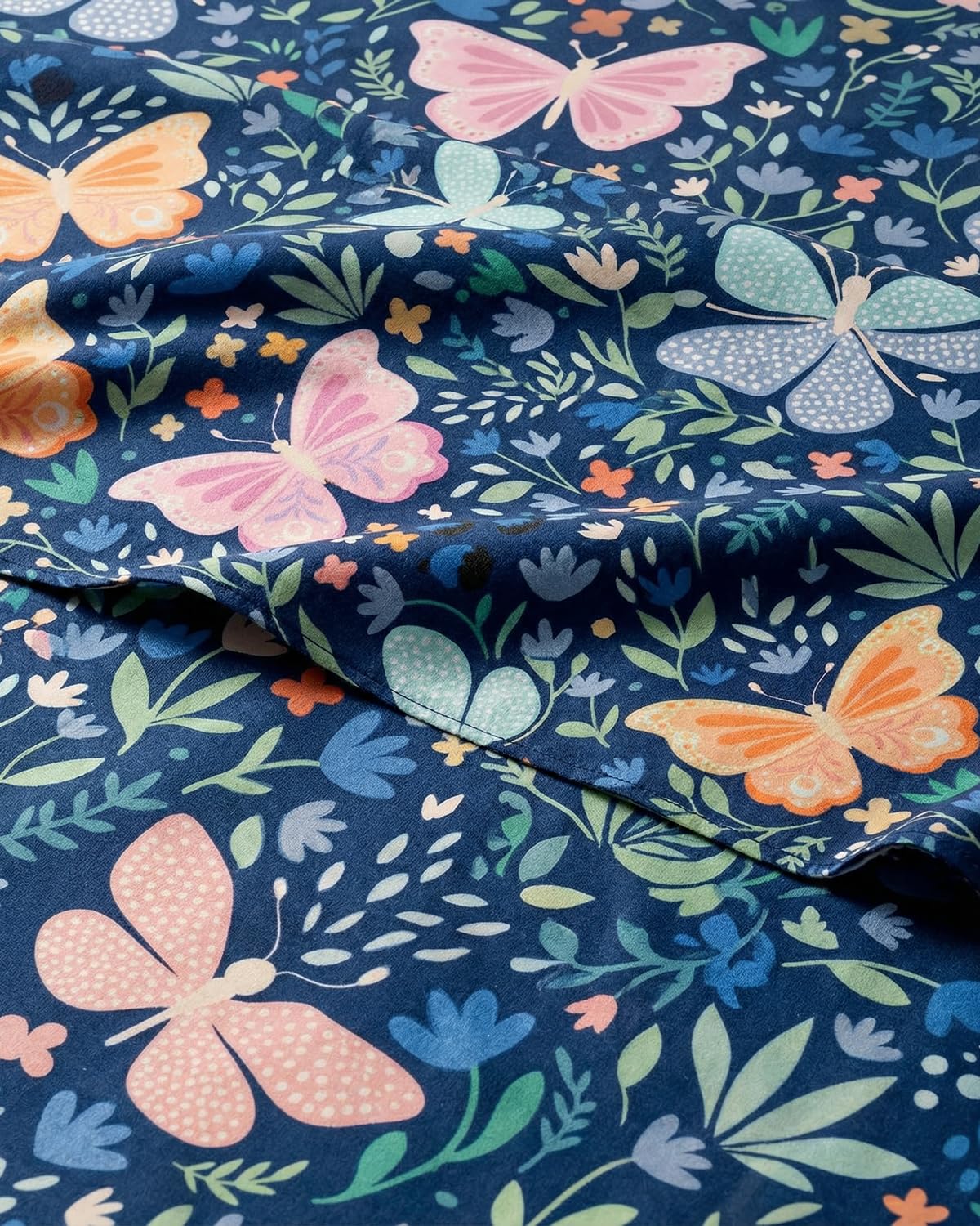 Kids Twin Butterfly Meadow Bed Sheets - 3 Piece Butterfly Meadow Sheet Set