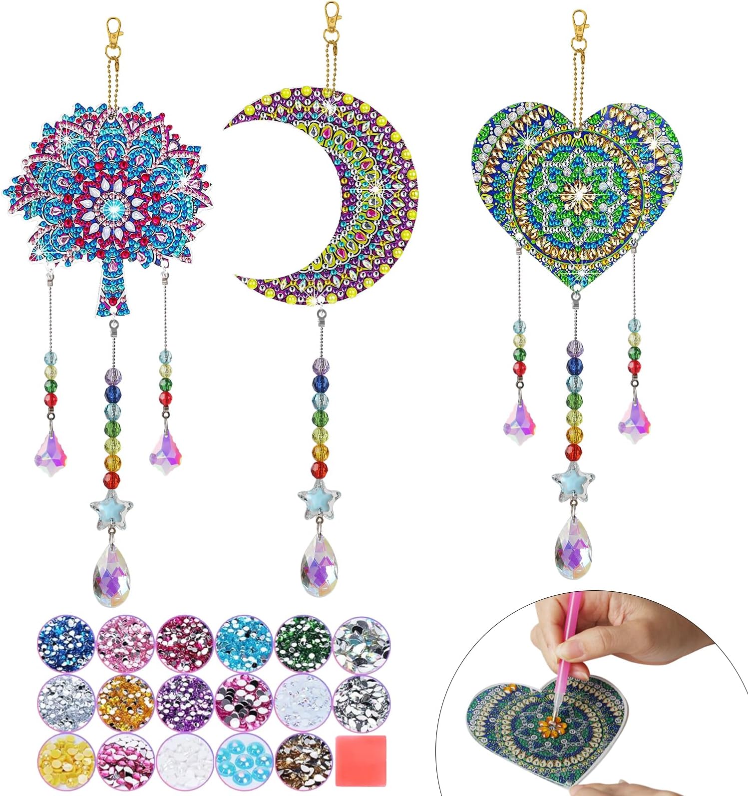 Manualidades Adultos Kit De Pintura Diamante 5D - Búho (25x35 Cm) - Incluye Lienzo, Diamantes Y Herramientas - Manualidad Para Adultos Y Niños Diamond Painting Niños