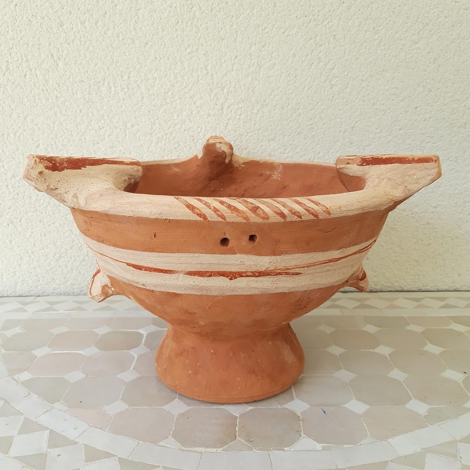 Générique Ceramic Round Terracotta 32 cm Fire Pit for Cooking Tagine