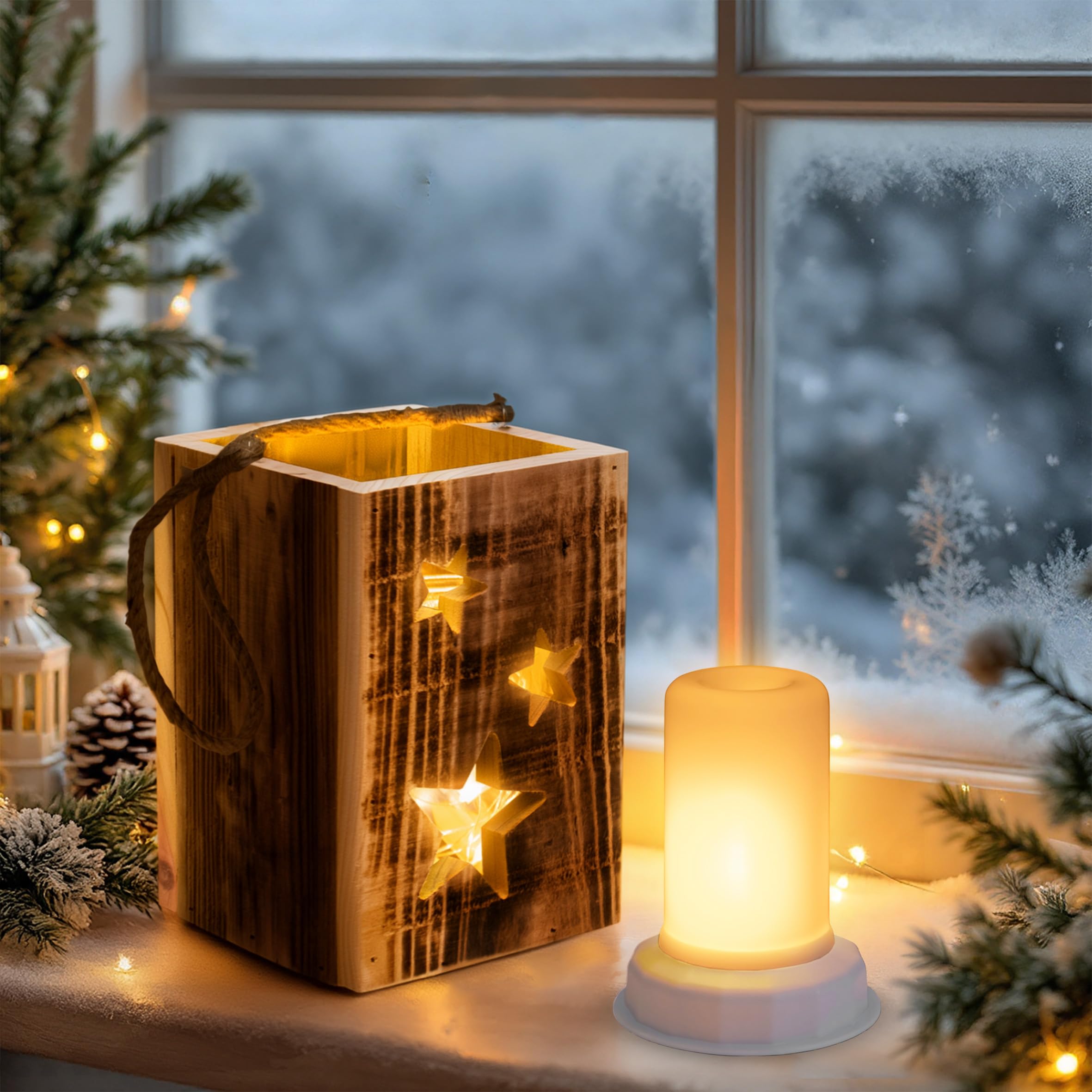 LED Flammenlicht 4er Set Mit Timer - Batteriebetriebene Kerzen Mit Flackereffekt